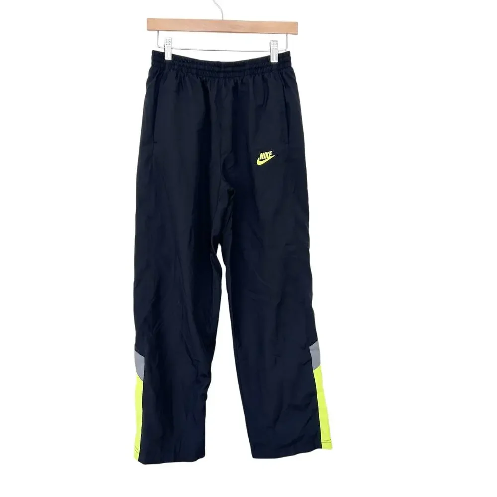 Nike Black Green Windbreaker Pants Sz XL Kids